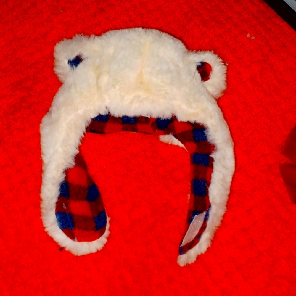 Top paw small or m/l polar bear hat for pets (or baby)